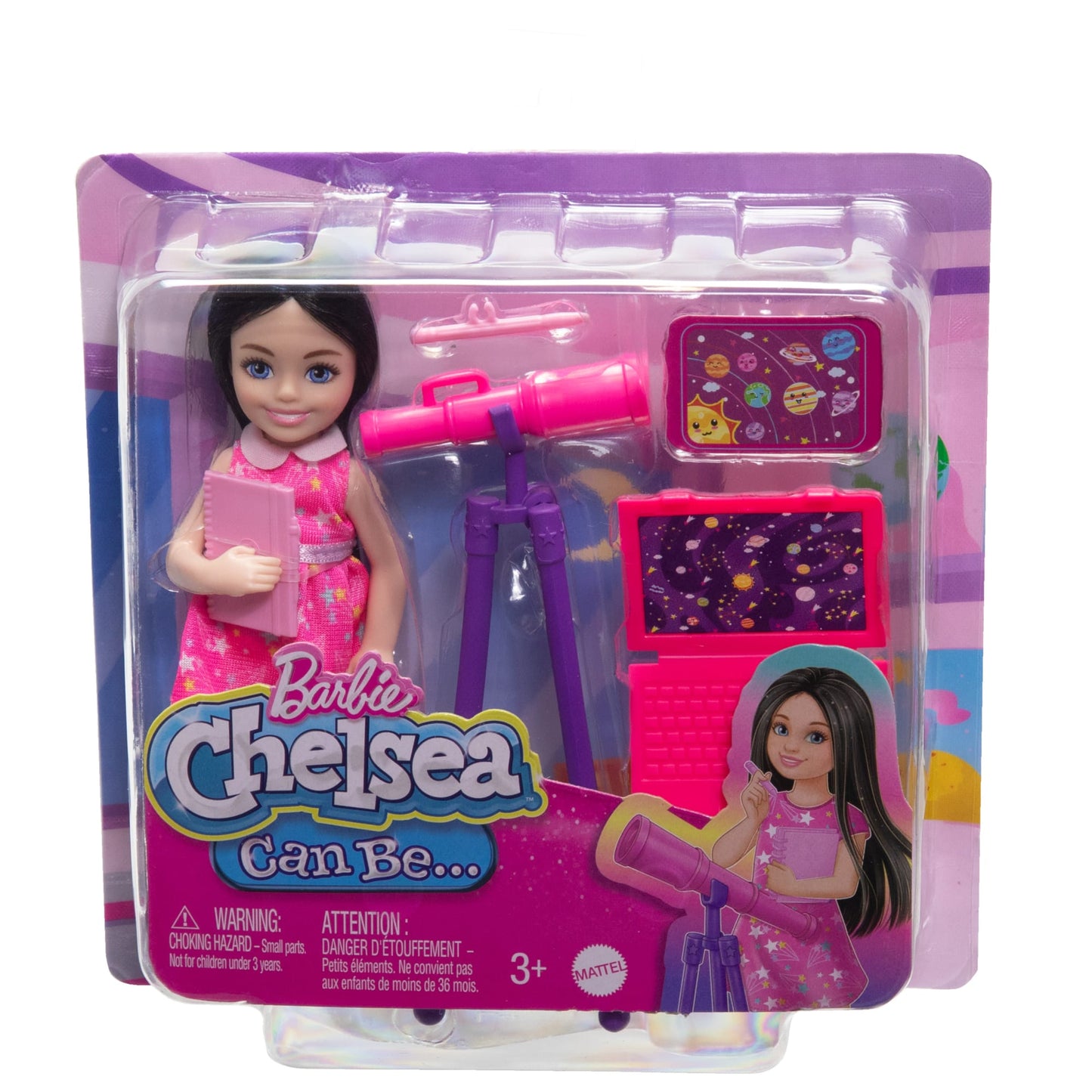 Barbie Chelsea Poupée Astronome et Accessoires, Brunette